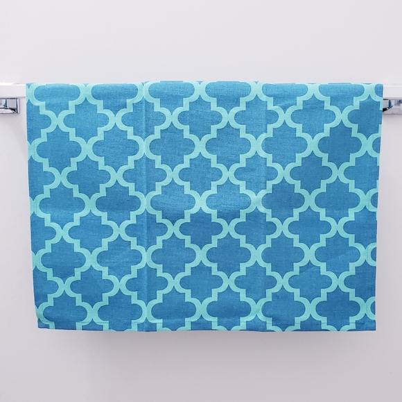 #9085-A ●NEW! Teal QUATREFOIL Hang'N'Snap HAND Towel *20Wx28L - Picture 4 of 8